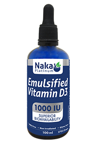 Naka Platinum Emulsified Vitamin D3 1000iu 100mL