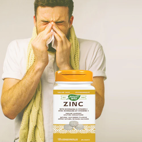 Nature's Way Zinc with Echinacea & Vitamin C 120 Chewable Tablets