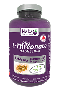 Naka Platinum Pro L-Threonate Magnesium 144mg 120 Vegetable Capsules