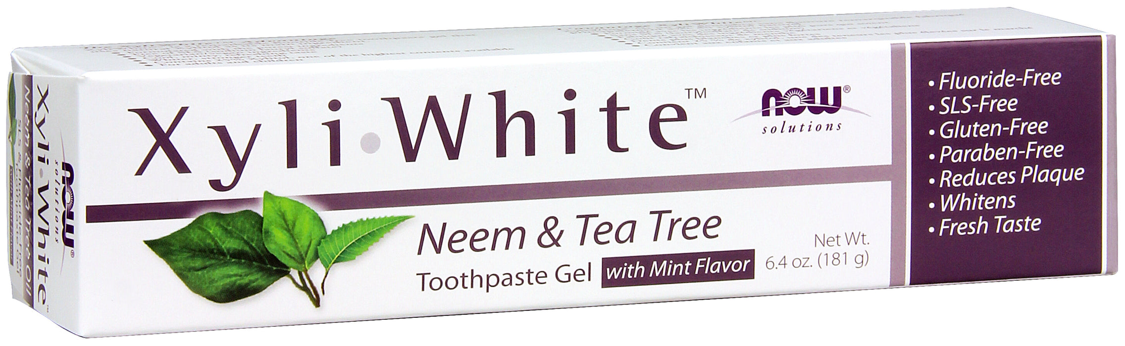 NOW Solutions® XyliWhite Neem and Tea Tree Toothpaste Gel 181g