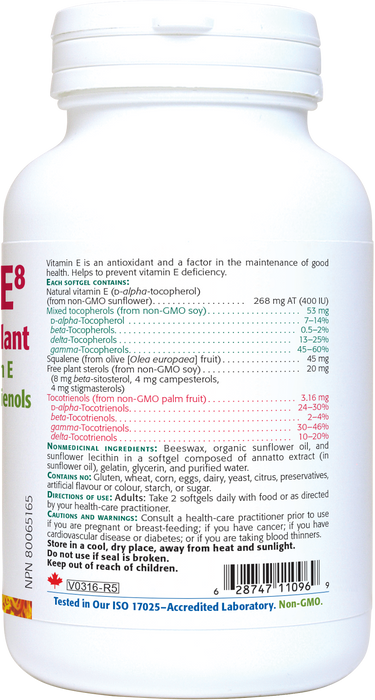 New Roots Vitamin E8 - 400iu 120 Gelatin Softgels