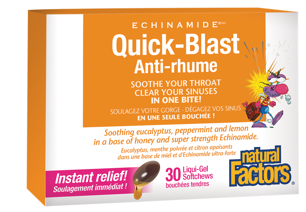 Natural Factors Echinamide Quick-Blast 30 Liquid-Gel Softchews