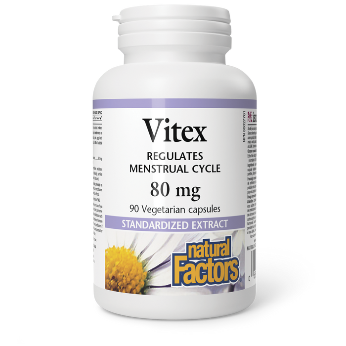 Natural Factors Vitex Standardized Extract 80mg 90 Veg Capsules