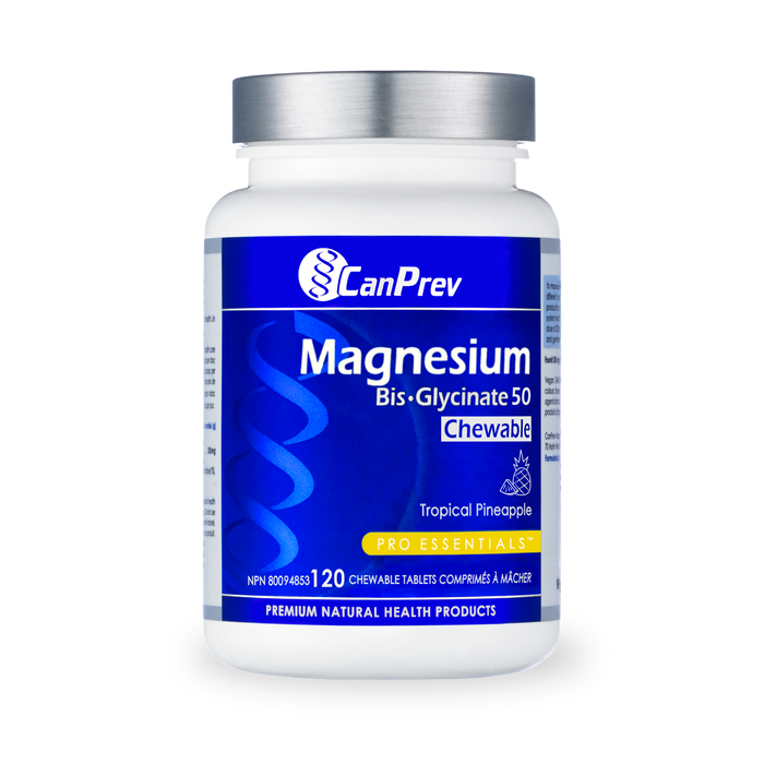 CanPrev Magnesium Bis-Glycinate 50mg 120 Chewable Tablet