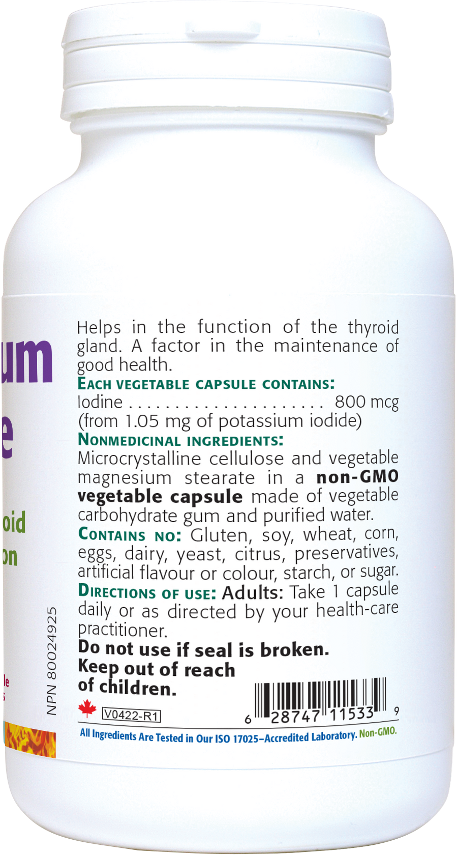 New Roots Potassium Iodide 100 Veg Capsules — Bluewater Nutrition