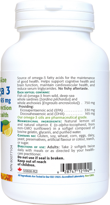 Wild Omega 3 EPA 330 mg DHA 165 mg - Easy-Swallow - Lemon Flavour
