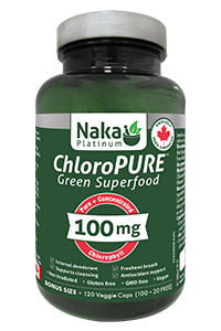 Naka ChloroPURE Green Superfood 100mg 120 Vegetable Capsules
