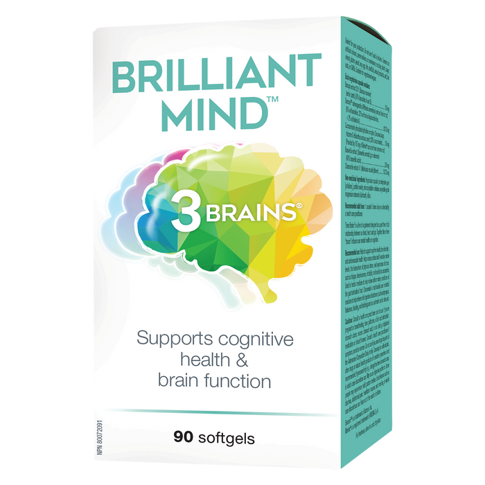 3-Brains Brilliant Mind 90 Gelatin Softgels