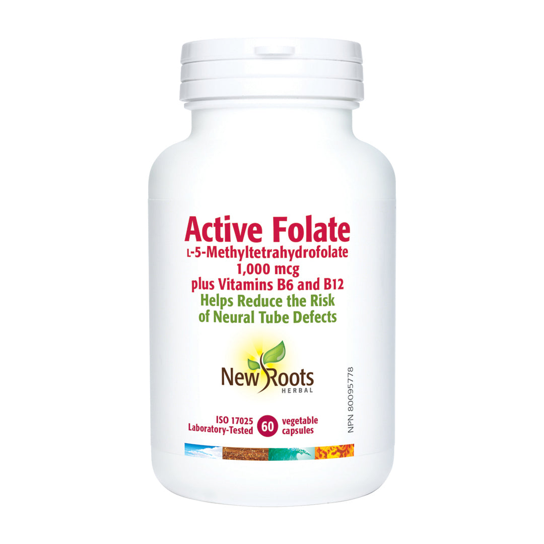 New Roots Active Folate 60 Veg Capsules — Bluewater Nutrition