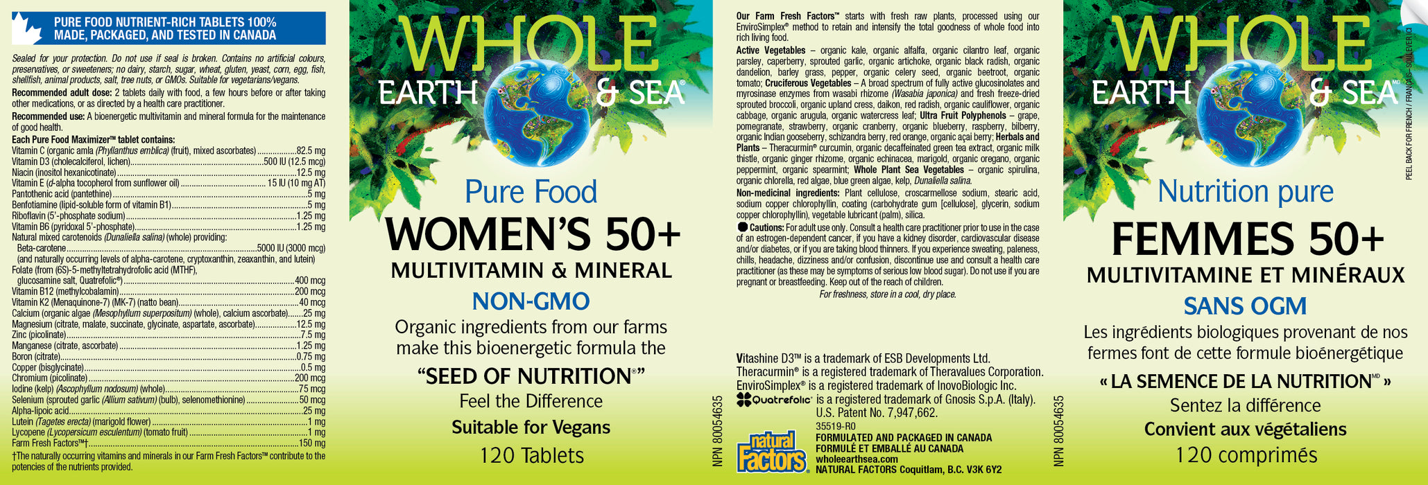 Whole Earth & Sea Women's 50+ Multivitamin & Mineral 120 Tablets