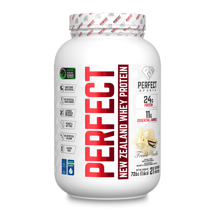 Perfect Sports PERFECT NEW ZEALAND WHEY PROTEIN - French Vanilla 1.6lb