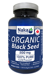 Naka Platinum Organic Black Seed 500mg 150 Softgels